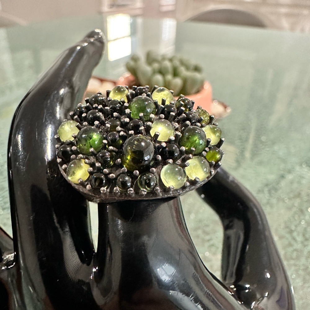 🆕 Alexis Bittar a Statement Ring with Crystals Ring Size 7